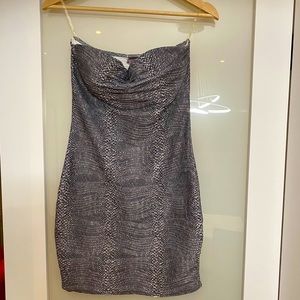 BNWT animal print strapless mini dress